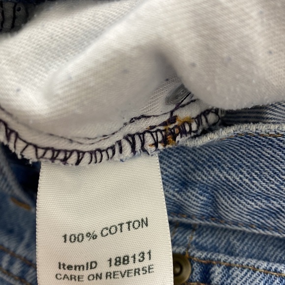 VINTAGE 90s Y2K LL BEAN High Waist Straight Tapered Leg Jeans Light Wash Sz 29P - Picture 9 of 10